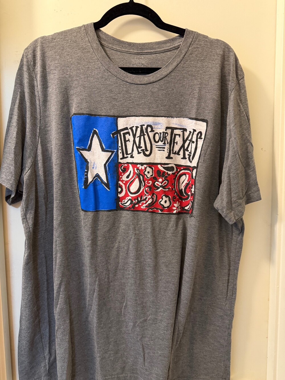 Gildan Texas Our Texas XL Gray Cotton-Polyester T-Shirt